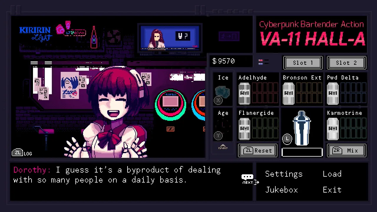 Imagen oficial de VA-11 Hall-A: Cyberpunk Bartender Action
