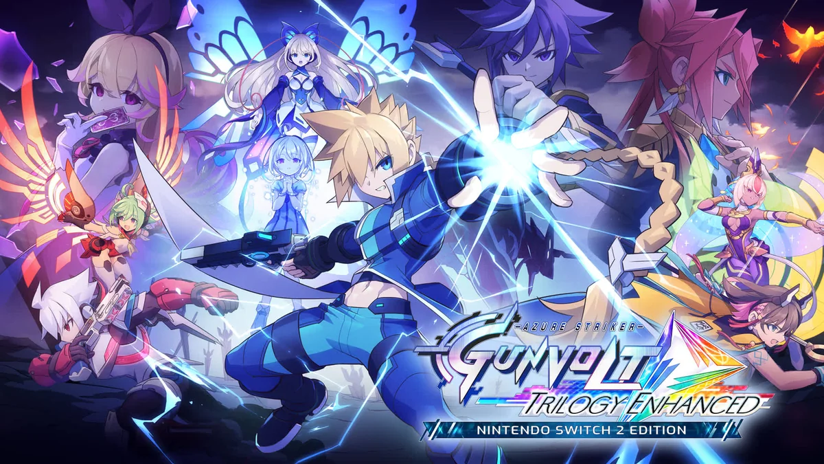 Carátula de Azure Striker Gunvolt Trilogy Enhanced Nintendo Switch™ 2 Edition